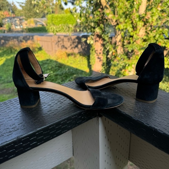 J. Crew Factory Women’s Black Suede Block Heel Sandals Size 8.5 - Picture 6 of 8